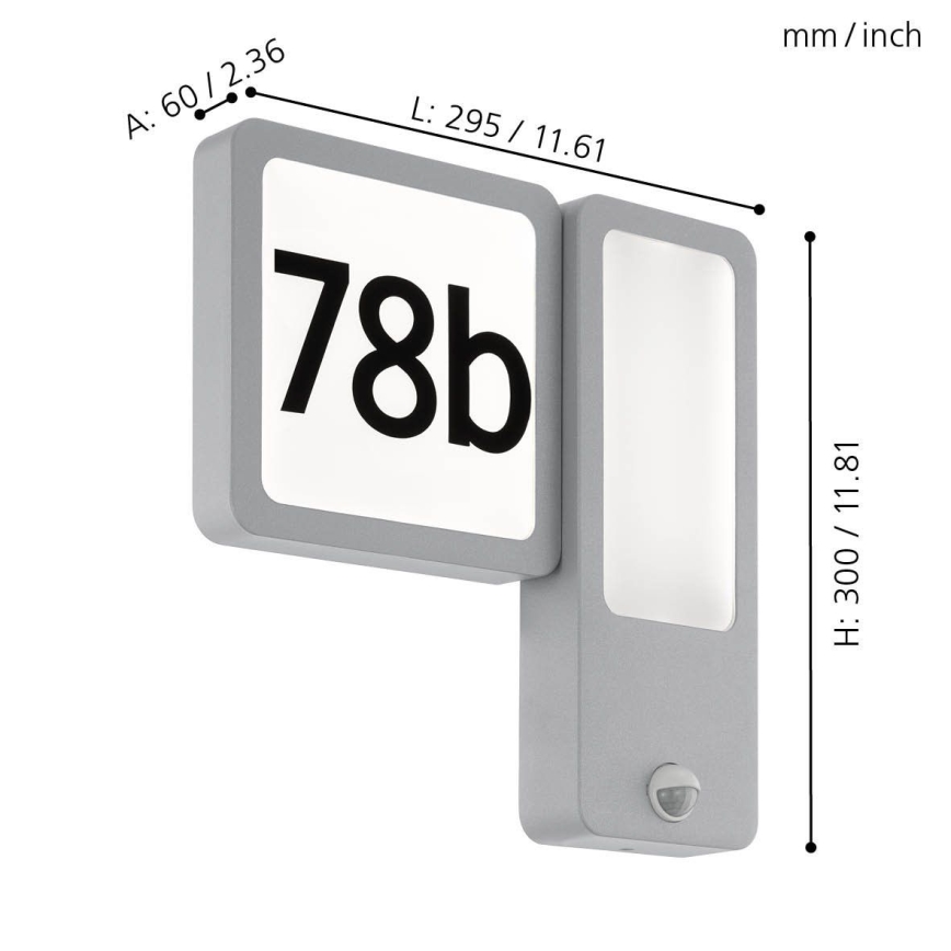 Eglo - LED Venkovní nástěnné svítidlo 2xLED/2,7W + LED/3,6W/230V IP44