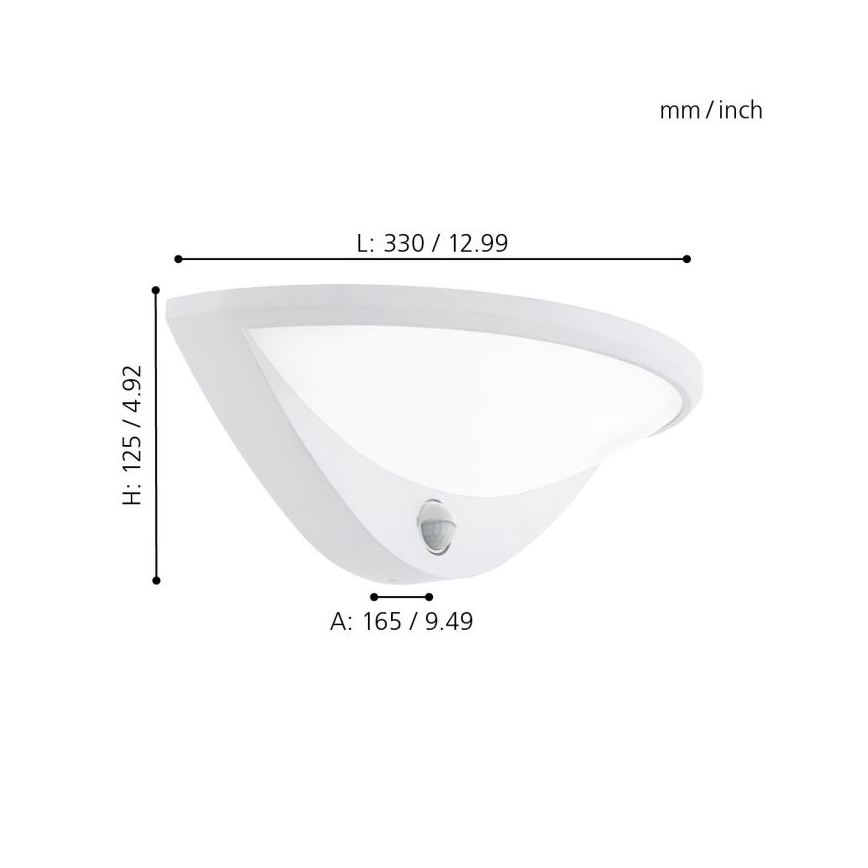 Eglo - LED Venkovní svítidlo se senzorem 1xLED/9,3W/230V IP44