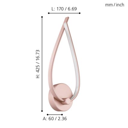 Eglo - LED Nástěnné svítidlo 1xLED/11W/230V