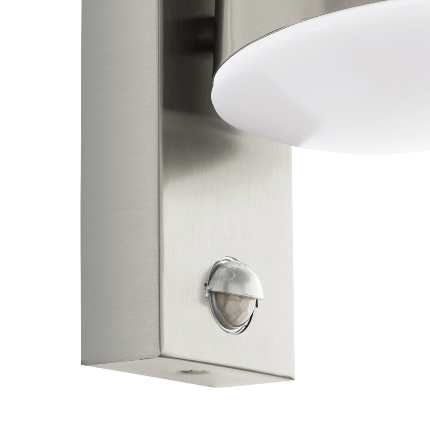 Eglo - Venkovní nástěnné svítidlo se senzorem 1xE27/10W/230V IP44
