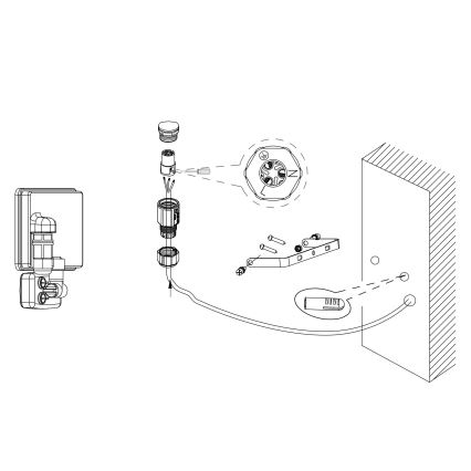 Eglo 97462 - LED Reflektor se senzorem FAEDO 3 LED/30W/230V IP44