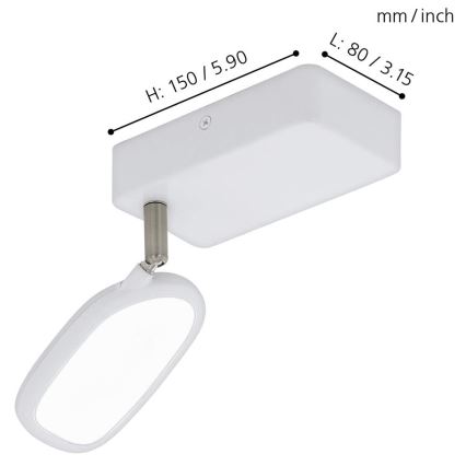 Eglo - LED RGB Bodové svítidlo PALOMBARE-C 1xLED/5W/230V