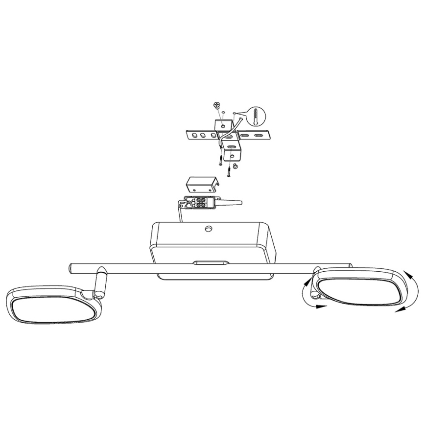 Eglo 97692 - LED RGB Bodové svítidlo PALOMBARE-C 2xLED/5W/230V