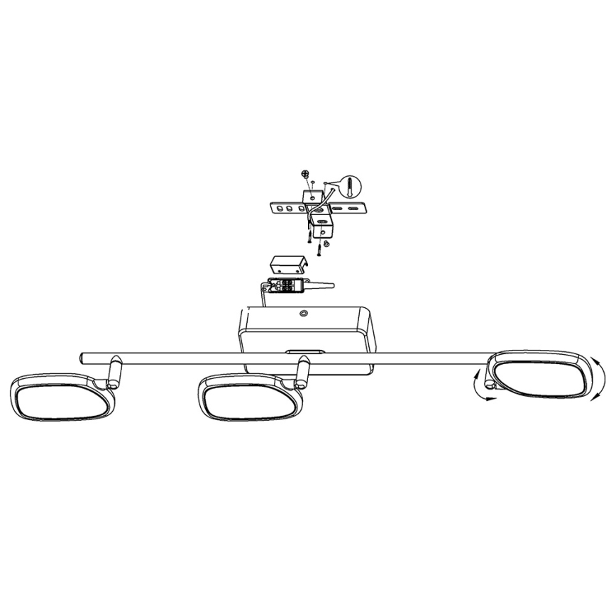 Eglo - LED RGB Bodové svítidlo PALOMBARE-C 3xLED/5W/230V