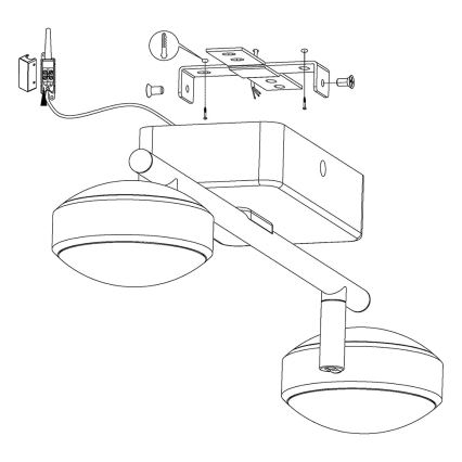 Eglo 97715 - LED RGB Stmívatelné bodové svítidlo CORROPOLI-C 2xLED/5W/230V