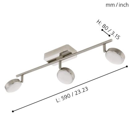 Eglo - LED RGB Bodové svítidlo CORROPOLI-C 3xLED/5W/230V
