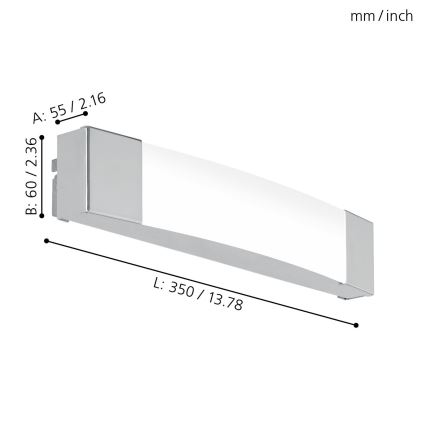 Eglo 97718 - LED Koupelnové zrcadlové svítidlo SIDERNO LED/8,3W/230V IP44