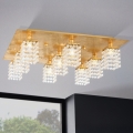 Eglo 97722 - LED Křišťálový přisazený lustr PYTON GOLD 9xG9/3W/230V