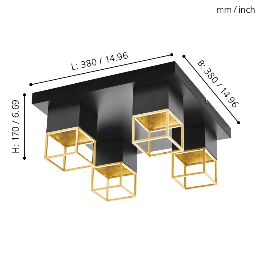 Eglo 97731 - LED Přisazený lustr MONTEBALDO 4xGU10/5W/230V