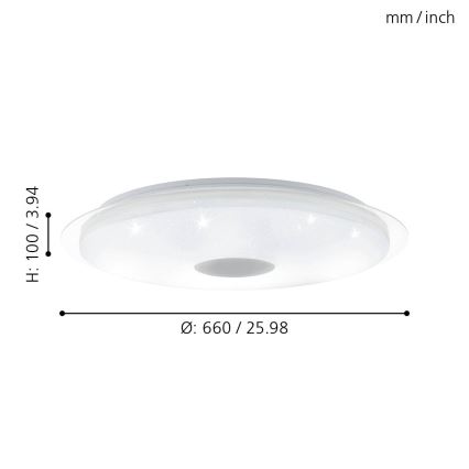 Eglo 97737 - LED Stmívatelné stropní svítidlo LANCIANO LED/40W/230V