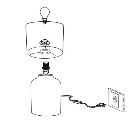 Eglo - Stolní lampa 1xE14/40W/230V