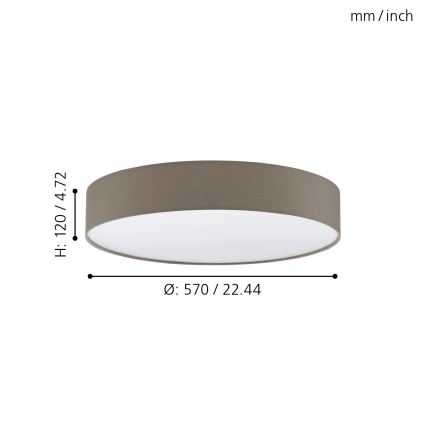 Eglo 97778 - LED Stmívatelné stropní svítidlo ROMAO 3 LED/40W/230V