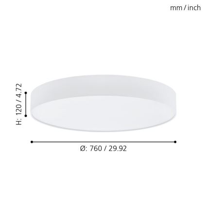Eglo - LED Stmívatelné stropní svítidlo LED/60W/230V + dálkové ovládání