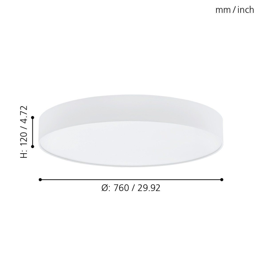 Eglo - LED Stmívatelné stropní svítidlo LED/60W/230V + dálkové ovládání