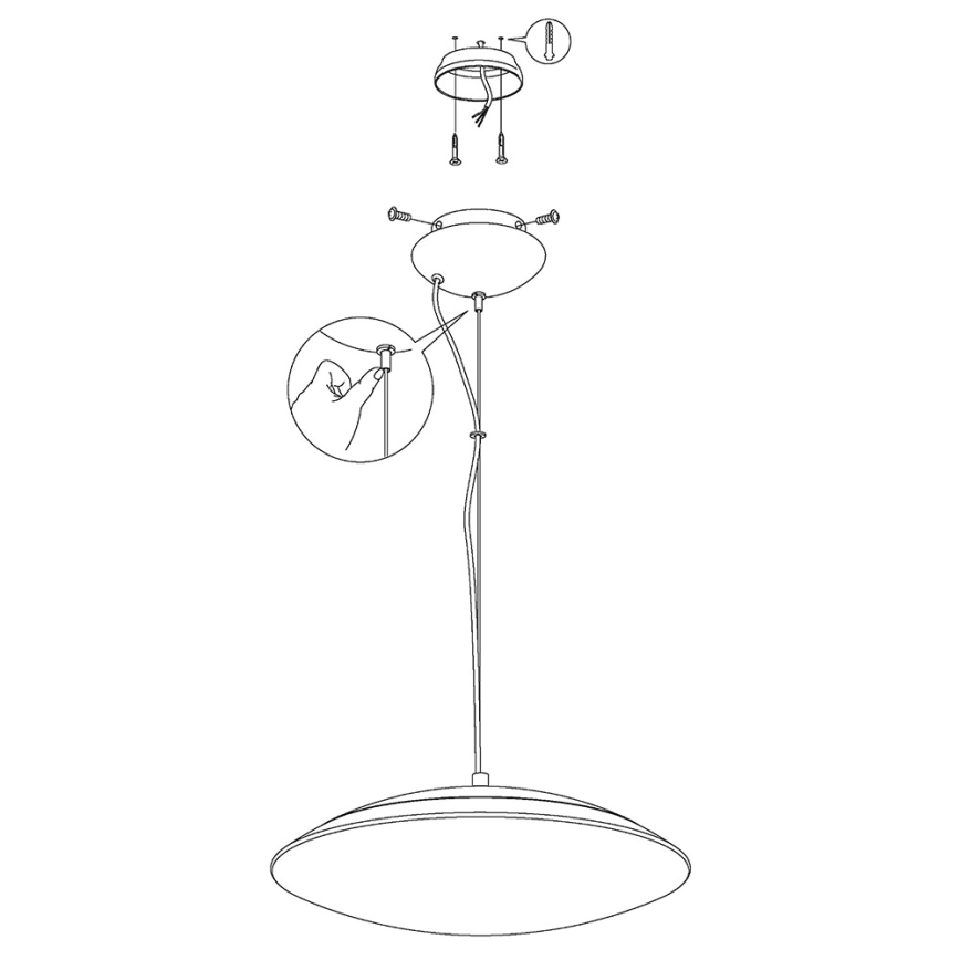 Eglo 97812 - LED RGB Stmívatelný lustr na lanku FRATTINA-C LED/27W/230V