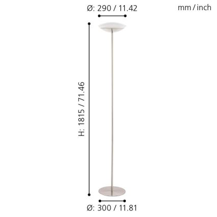 Eglo 97814 - LED RGB Stmívatelná stojací lampa FRATTINA-C 1xLED/18W/230V