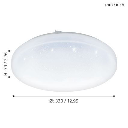 Eglo 97878 - LED Stropní svítidlo FRANIA-S LED/17,3W/230V