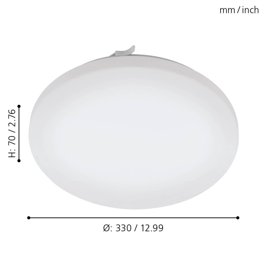 Eglo - LED Koupelnové stropní svítidlo LED/17,3W/230V IP44