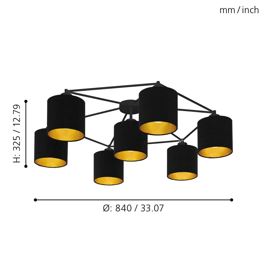 Eglo - Přisazený lustr 7xE27/40W/230V
