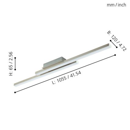 Eglo - LED RGBW Stmívatelný přisazený lustr FRAIOLI-C LED/34W/230V 2700-6500K