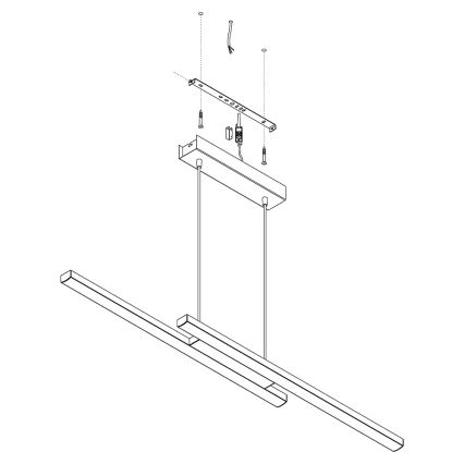 Eglo - LED RGB Stmívatelný lustr na lanku FRAIOLI-C LED/34W/230V