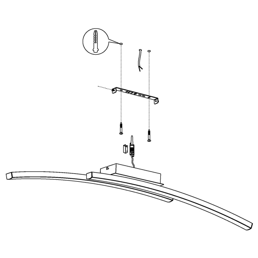 Eglo 97909 - LED RGB Stmívatelný přisazený lustr FRAIOLI-C LED/34W/230V