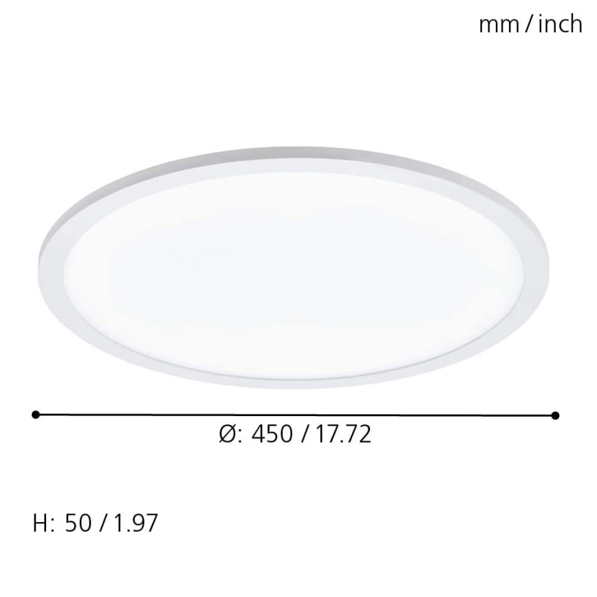 Eglo - LED RGB Stropní svítidlo SARSINA-C LED/21W/230V + dálkové ovládání