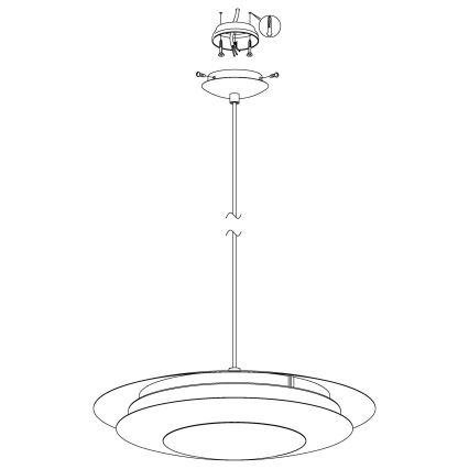 Eglo 98043 - LED RGBW Stmívatelný lustr na lanku MONEVA-C LED/18W/230V