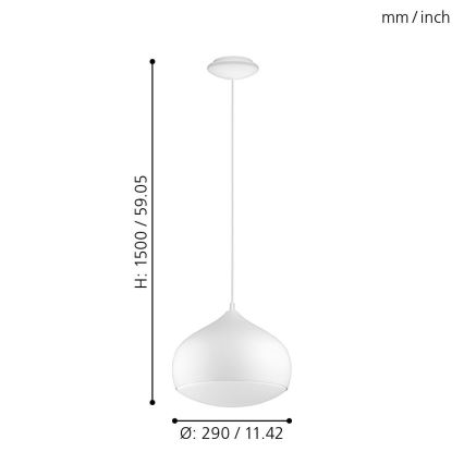 Eglo - LED RGBW Stmívatelný lustr na lanku COMBA-C LED/18W/230V Bluetooth