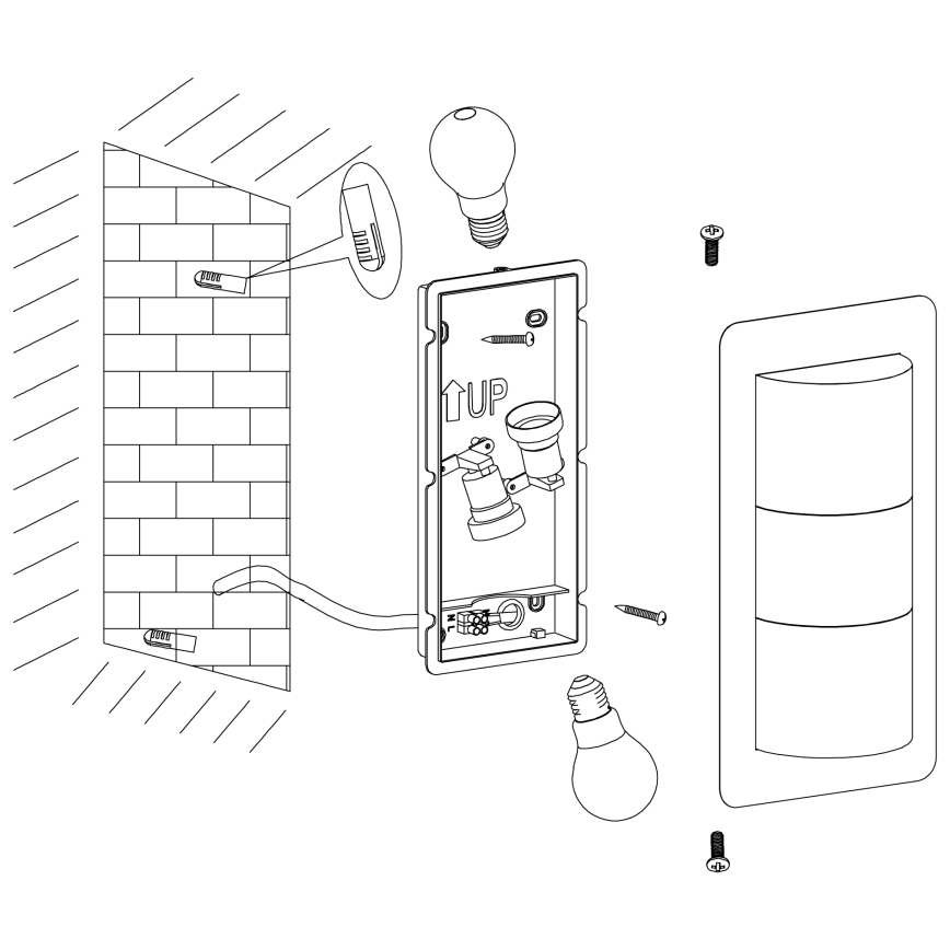 Eglo - Venkovní nástěnné svítidlo 2xE27/10W/230V antracit IP44