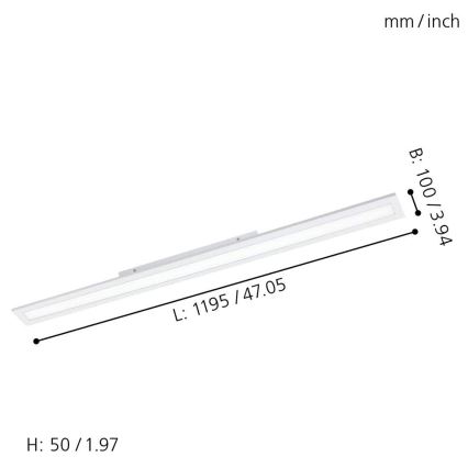 Eglo - LED RGBW Stmívatelný panel SALOBRENA-C LED/34W/230V + dálkové ovládání