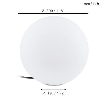 Eglo - Venkovní lampa 1xE27/40W/230V IP65 pr.300