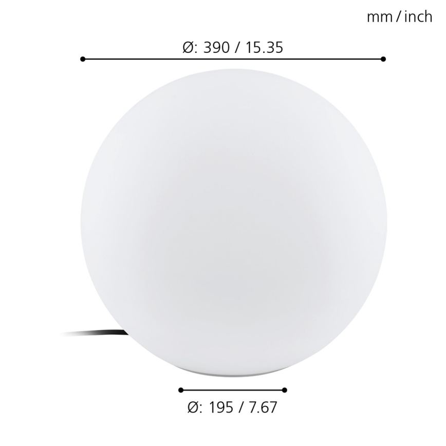 Eglo - Venkovní lampa 1xE27/40W/230V IP65 ø390