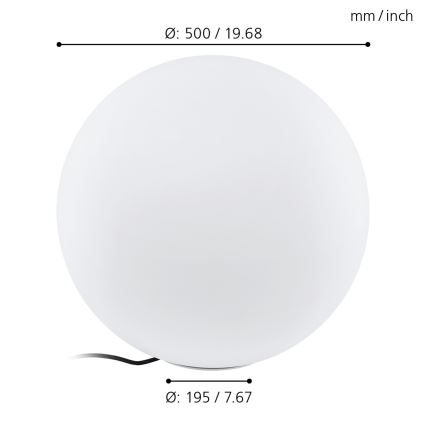 Eglo 98103 - Venkovní lampa MONTEROLO 1xE27/40W/230V IP65 ø500