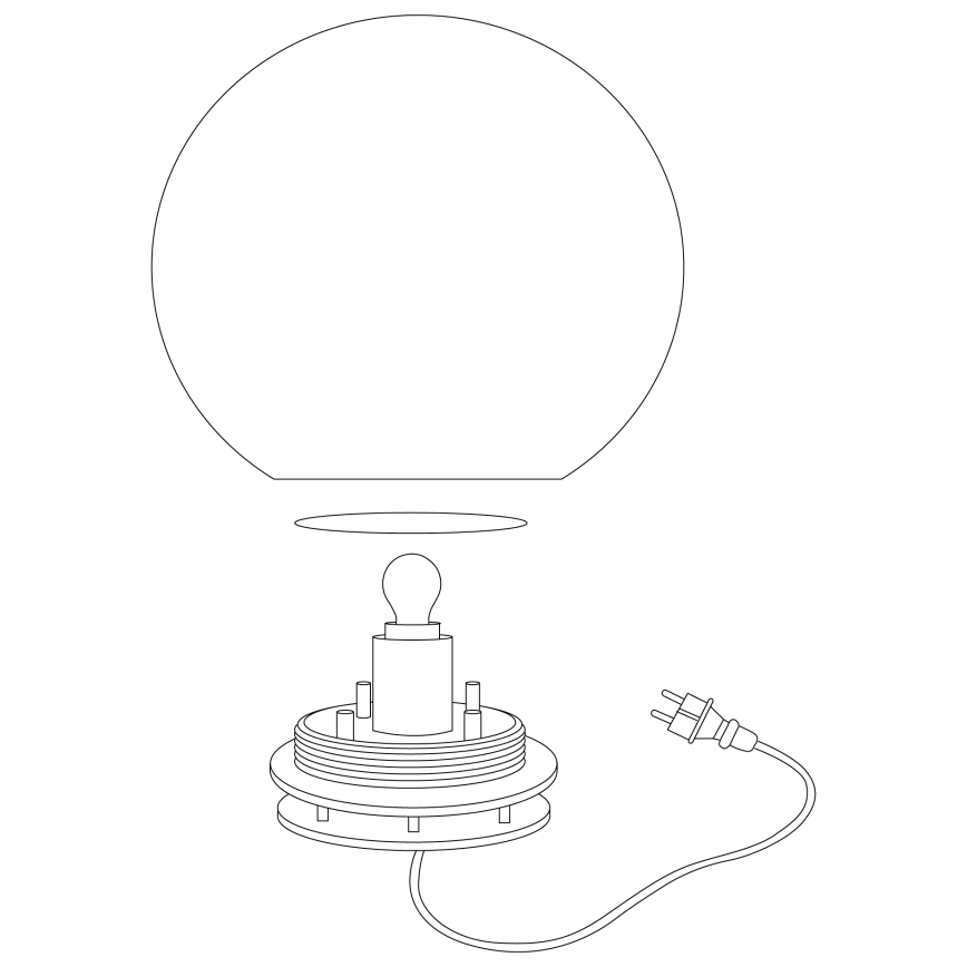 Eglo - Venkovní lampa 1xE27/40W/230V IP65 ø600