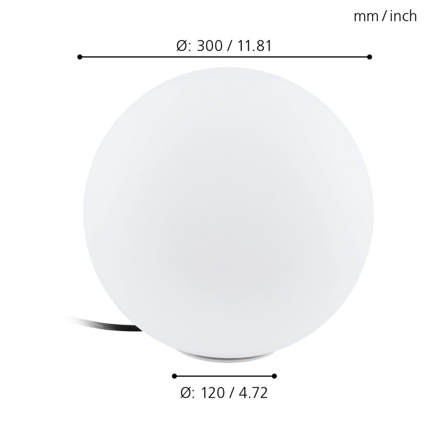 Eglo 98105 - LED RGBW Venkovní lampa MONTEROLO-C 1xLED/9W/230V IP65 pr.300