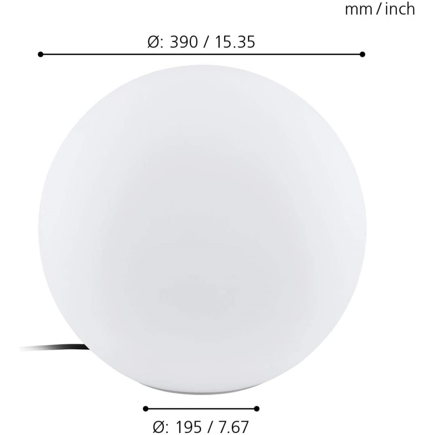 Eglo 98106 - LED RGBW Venkovní lampa MONTEROLO-C LED/9W/230V IP65 pr.390