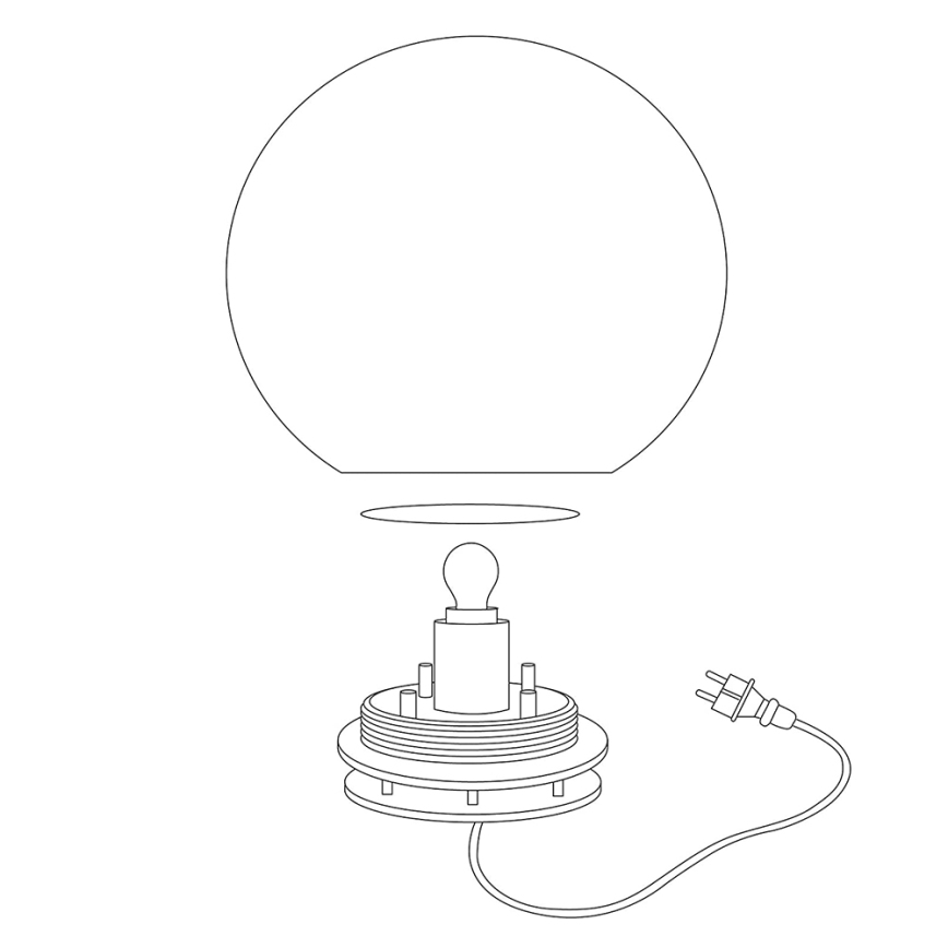 Eglo - LED RGBW Venkovní lampa MONTEROLO-C 1xLED/9W/230V IP65 ø600