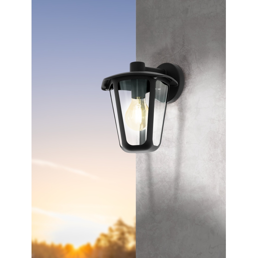 Eglo - Venkovní nástěnné svítidlo 1xE27/60W/230V černá IP44