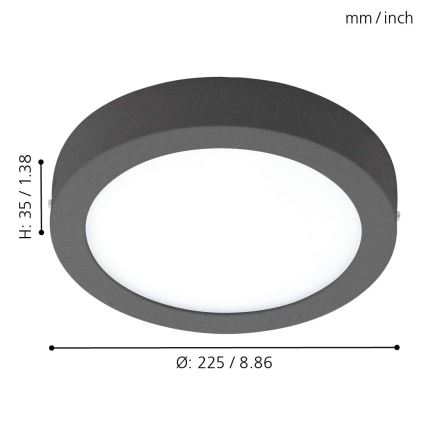 Eglo - LED Stmívatelné venkovní svítidlo ARGOLIS-C LED/16,5W/230V IP44