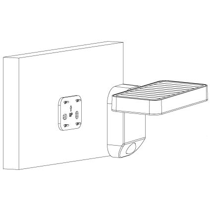 Eglo - LED Solární nástěnné svítidlo se senzorem LED/4,5W/3,7V IP44