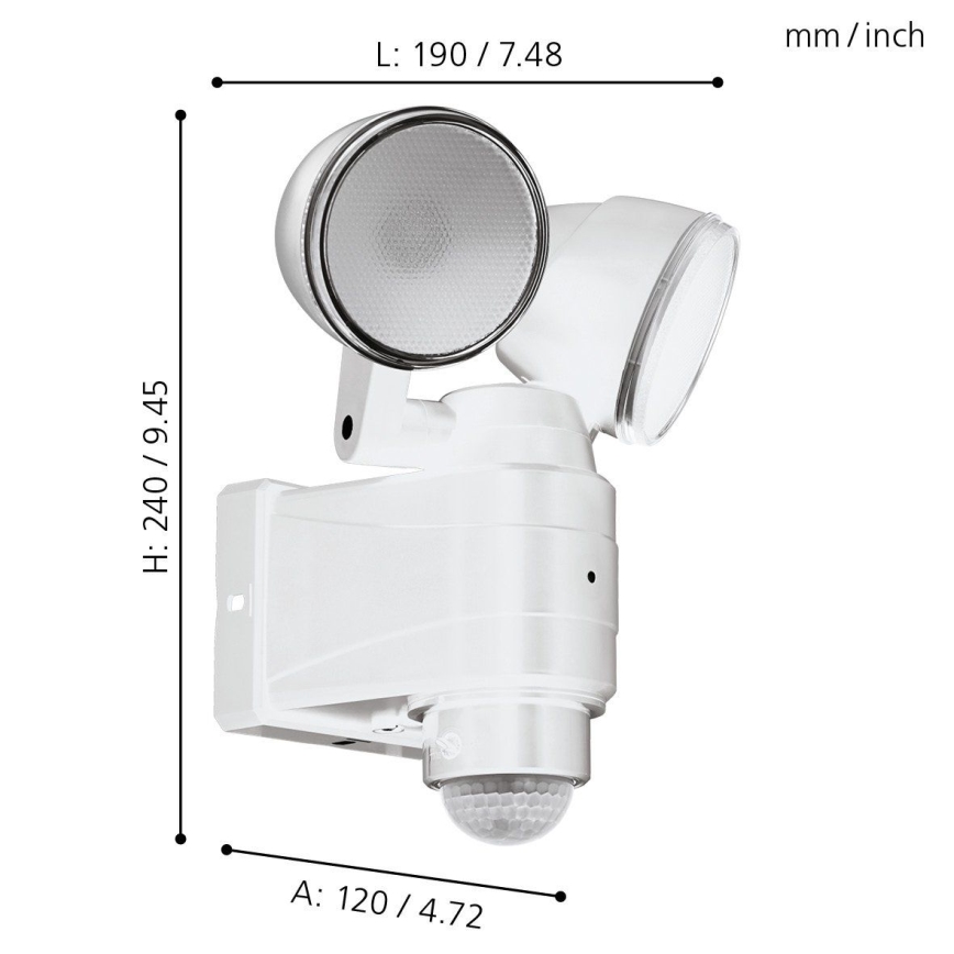 Eglo - LED Venkovní svítidlo se senzorem 2xLED/4W/4xLR1 IP44