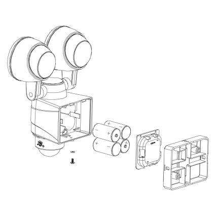Eglo - LED Venkovní svítidlo se senzorem 2xLED/4W/4xLR1 IP44