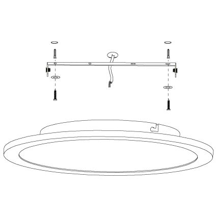 Eglo 98208 - LED Stmívatelné stropní svítidlo SARSINA-A LED/19,5W/230V + dálkové ovládání