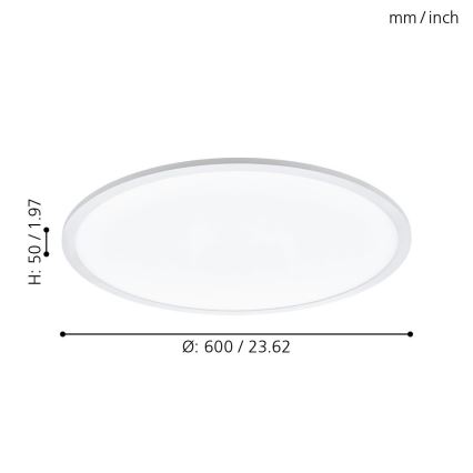 Eglo - LED Stmívatelné stropní svítidlo LED/30W/230V + dálkové ovládání