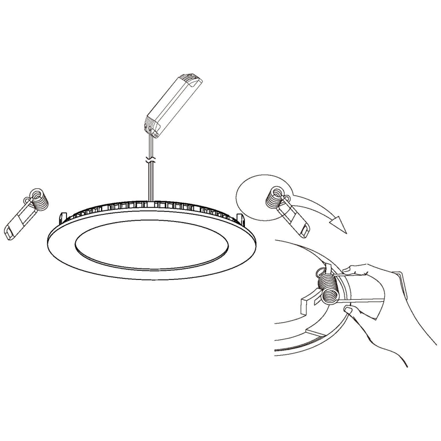 Eglo - LED Stmívatelné podhledové svítidlo LED/5W/230V + dálkové ovládání