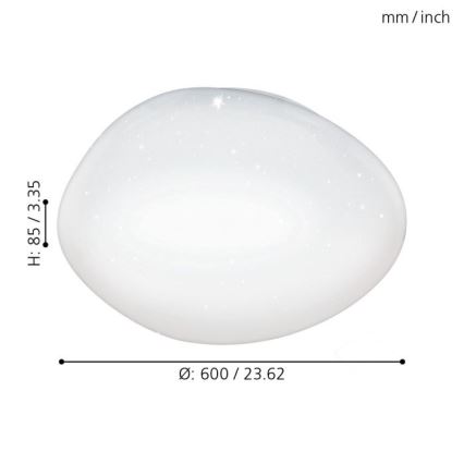 Eglo - LED Stmívatelné stropní svítidlo LED/36W/230V + dálkové ovládání
