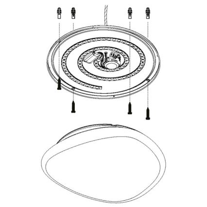 Eglo 98228 - LED Stmívatelné stropní svítidlo SILERAS-A LED/36W/230V + dálkové ovládání