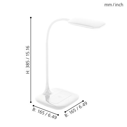 Eglo 98247 - LED Stmívatelná stolní lampa MASSERIE LED/3,4W/230V