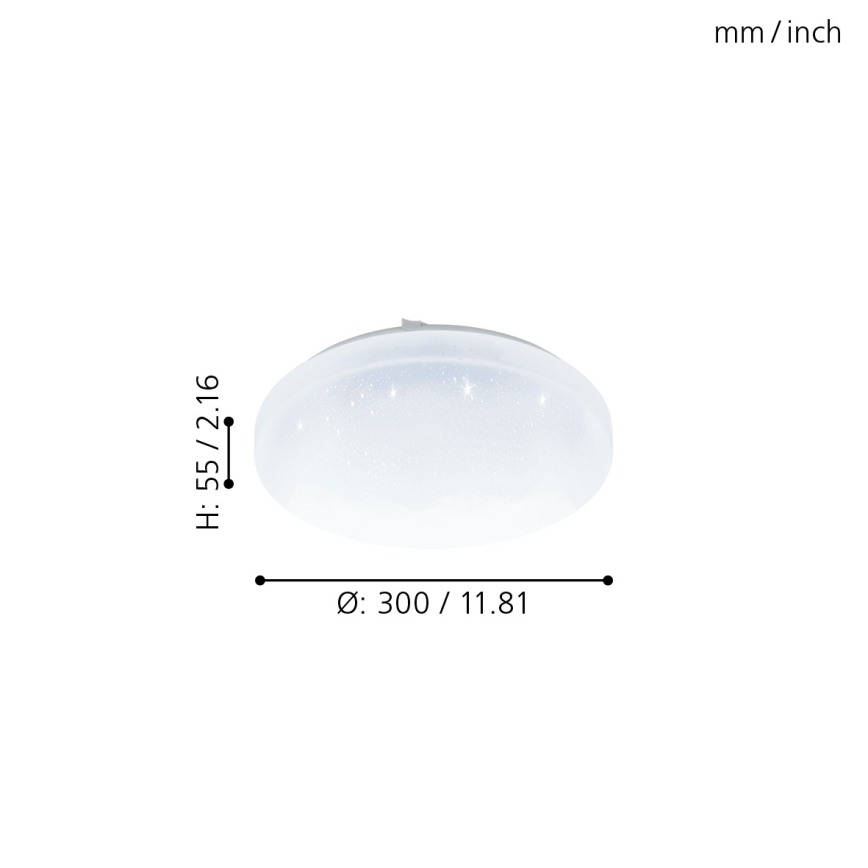 Eglo - LED Stmívatelné koupelnové svítidlo LED/12W/230V IP44 + dálkové ovládání